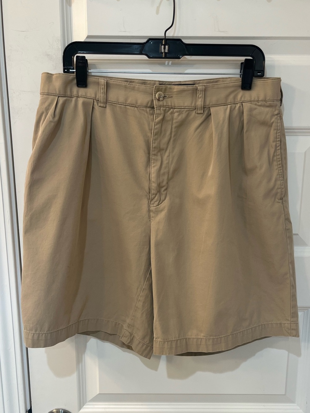 Polo Ralph Lauren Tyler Shorts Mens 34 Khaki Tan Pleated Chino Cotton